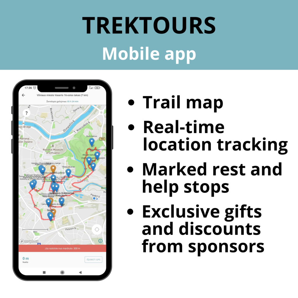 Hike with TrekTours app